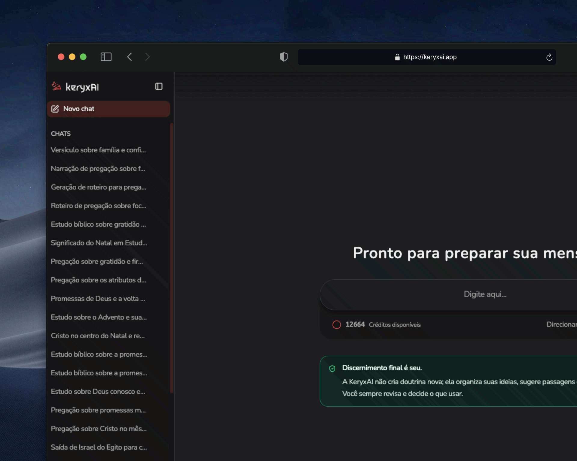KeryxAI - Assistente de IA pastoral - screenshot 2